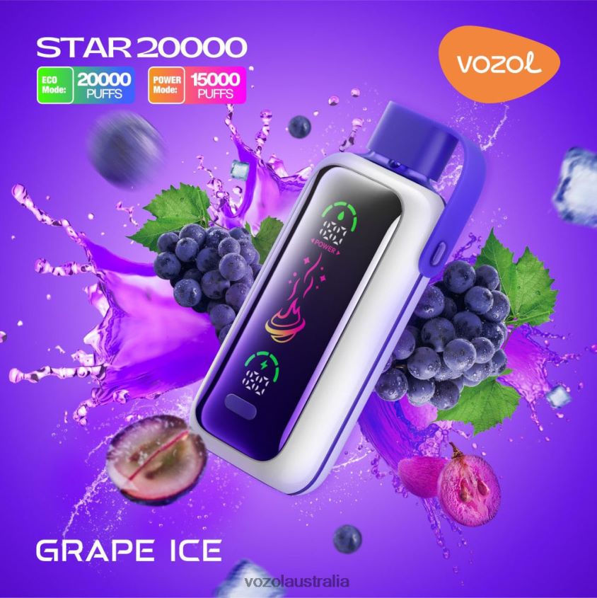 VOZOL Vape Sale - VOZOL STAR 20000 GRAPE ICE 60NLTT9