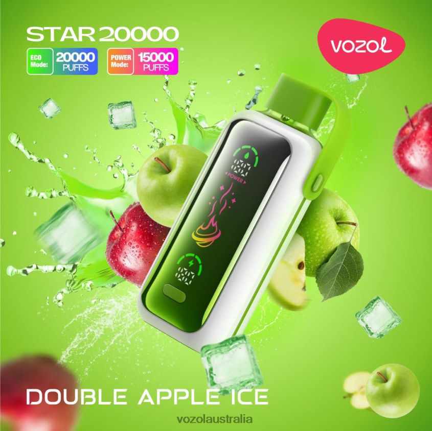 VOZOL Vape Store - VOZOL STAR 20000 DOUBLE APPLE ICE 60NLTT7