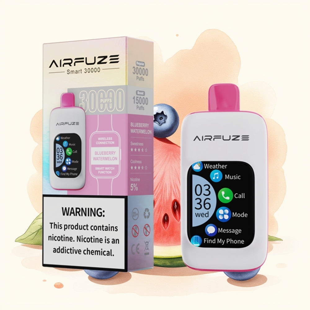 AirFuze Smart 30000 Puffs Blueberry Watermelon 900mAh Type-C Touch Screen