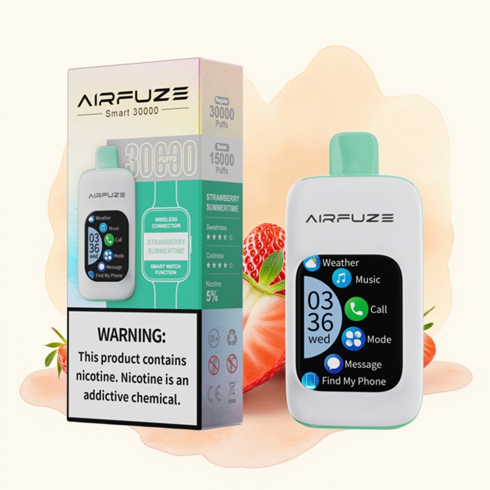 AirFuze Smart 30000 Puffs Strawberry Summertime Disposable Pod 5% 900mAh Type-C