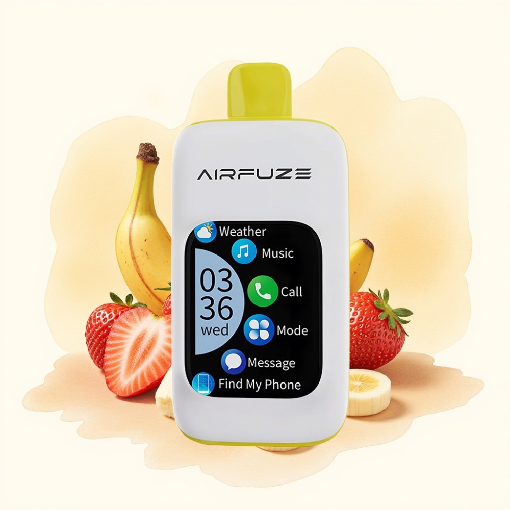 AirFuze Smart Pro 40000 Puffs Strawberry Banana Rechargeable 900mAh Wireless Smartphone Integration