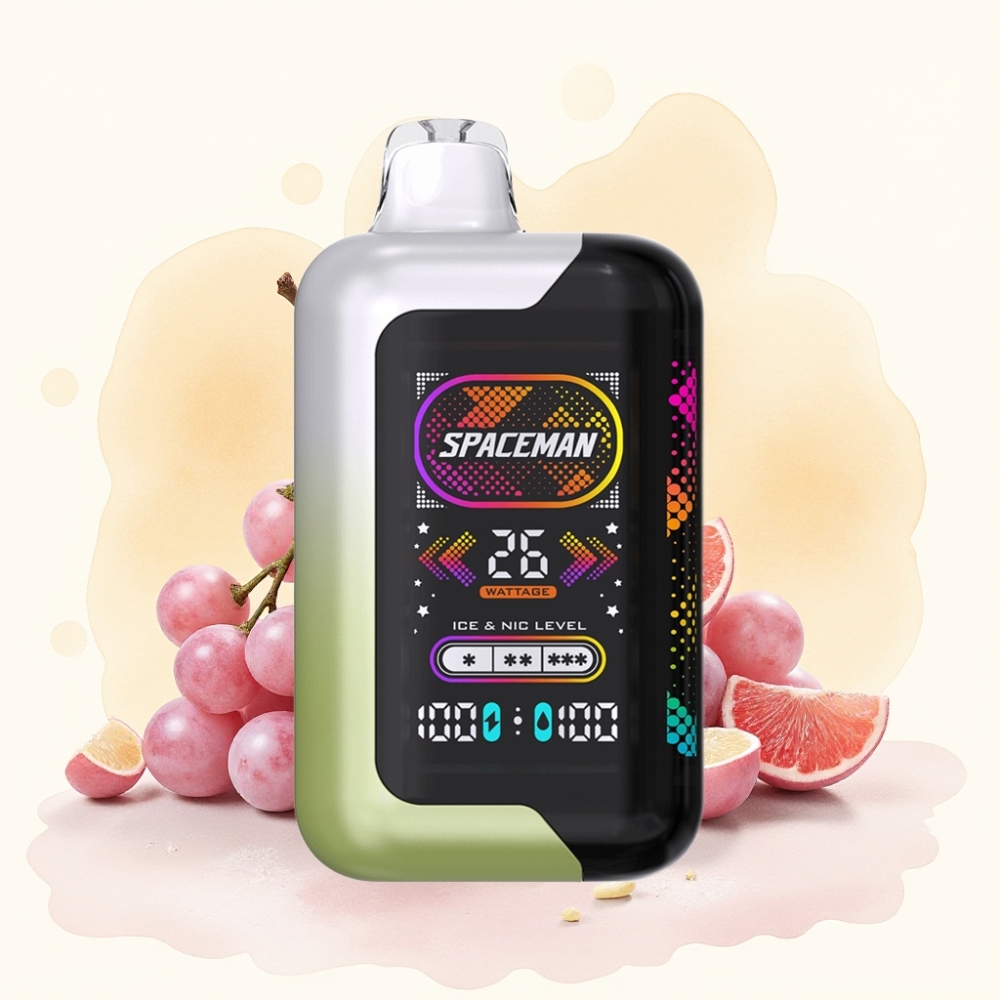 SMOK Spaceman SP40000 40000 Puffs White Grape Ice 0% Nicotine Rechargeable Dual Meshed Coil Adjustable Airflow