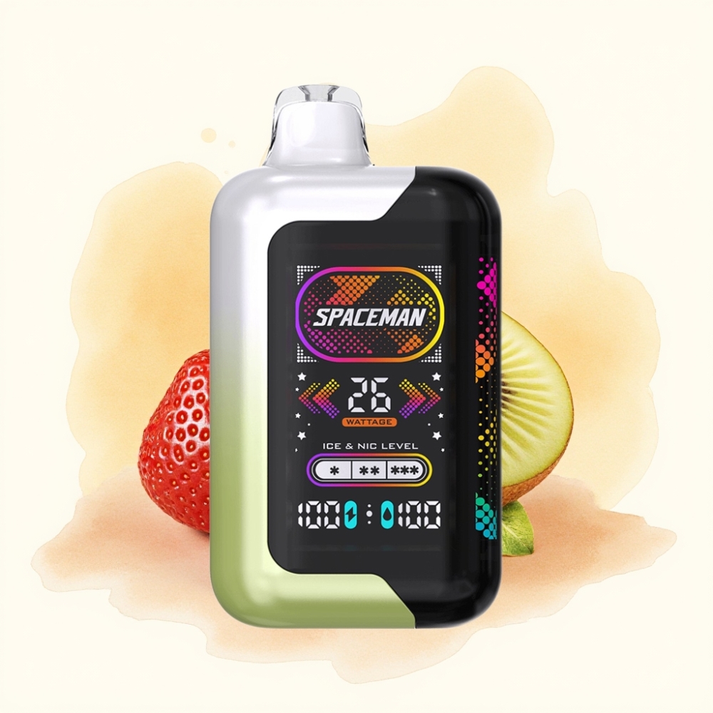 SMOK Spaceman SP40000 40000 Strawberry Kiwi 0% Nicotine 20mL Dual Mesh Coil Adjustable Ice Gradient Light